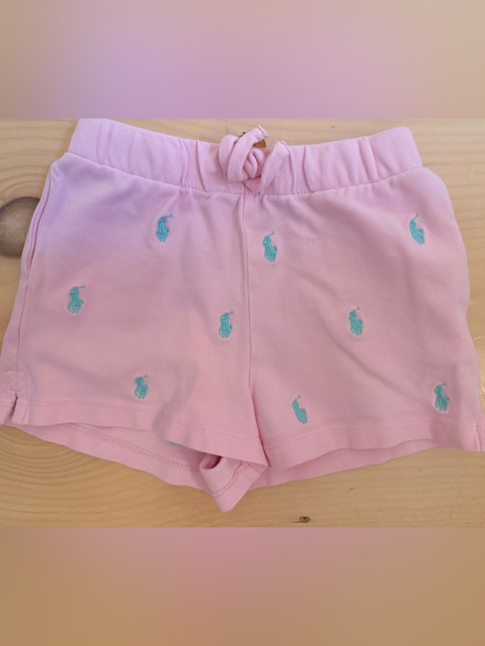 Polo by Ralph Lauren Pink shorts with Teal Embroidery size 6